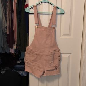 forever 21 pink overalls